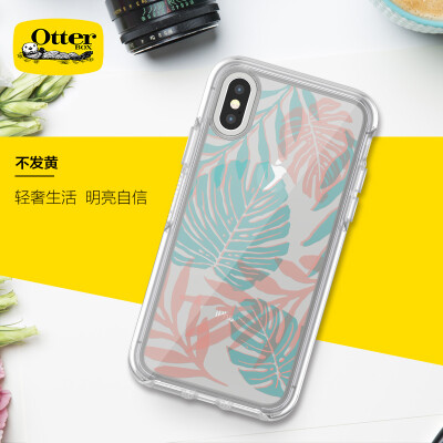 

Австрийские щитовые инвалидов (OtterBox) Новый Apple iPhone X X Красочный геометрический прозрачный износ популярных марок сотового телефона защитная крышка защитная оболочка 10 розовый узор дерева iPhone