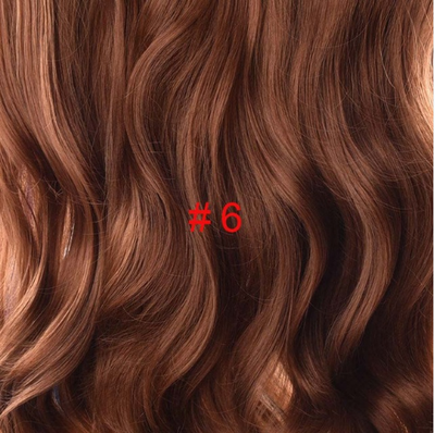 

Wavy Clip in Hair 4 Clips 190g/pc Heat Resistant Fiber 24 inch Stretched Pure Color Synthetic Hair Extensions for Women
