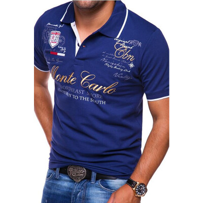 

Mens Fashion Personality Cultivating Short-sleeved Polo Shirts
