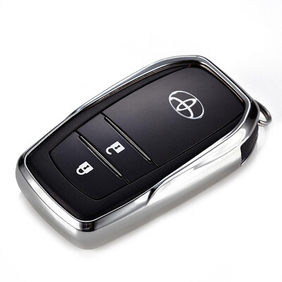 

Di Galen Toyota car key bag new Highlander rav4 Rong Kai Camry Corolla double engine Reiz Prado key set modified key shell buckle A smart - electric light blue