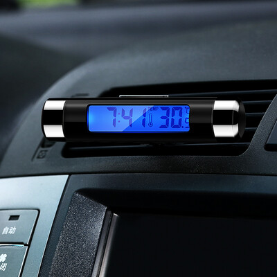 

Yuhuaze car thermometer electronic clock air outlet clock thermometer