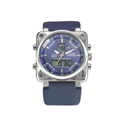 

MyMei 2015 New Men Watch Digital Analog Day Alarm Silicone Strap Outdoor Quartz Wristwatch 87357-87360