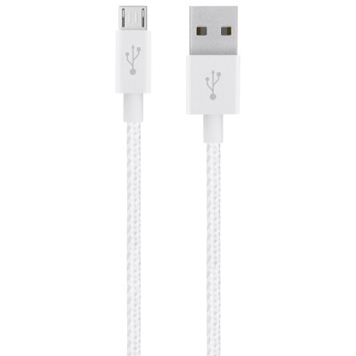 

BELKIN Android phone Micro Micro USB interface Metal texture high speed charging line Pearl white 12 meters