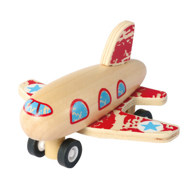 

Richelieu Logs Dream Back Small Kids Early Learning Educational Toys Small Aircraft (Red Mini)