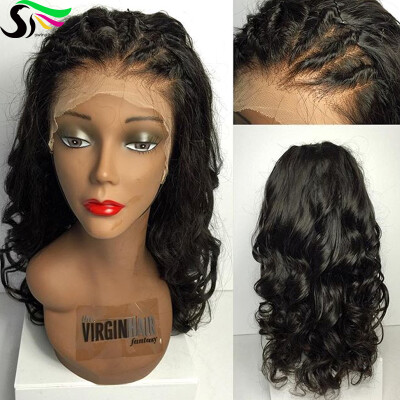 

9A Pre Plucked Human Hair Wigs With Baby Hair Loose Wave Brazilian Virgin Full Lace Wigs For Black Women