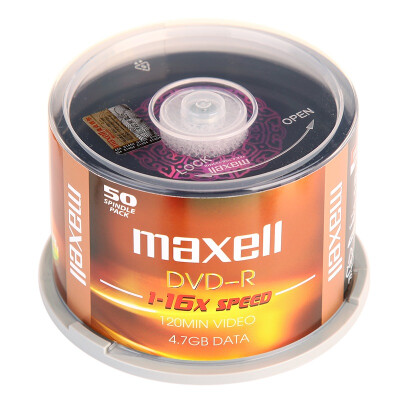 

Maxell DVD-R 16 speed 47G production of classical series purple pattern black respect bucket 50 record disc