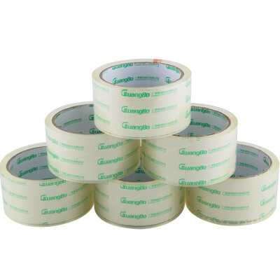 

GuangBo 6 package 60mm * 200y transparent sealing wide tape adhesive office supplies FX-32