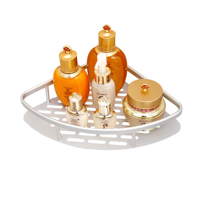 

Space aluminum bathroom shelf free punching toilet suction wall bathroom rack three layer triangular rack