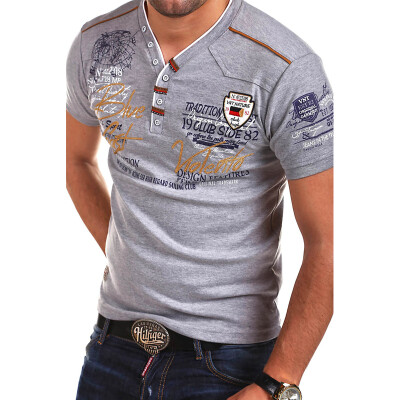 

Men's Fashion Personality Cultivating Short-sleeved Shirt