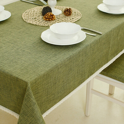 

Kam color Chinese decorative tablecloths tablecloths cloth cotton linen European style table cloth green pine lace 140 140cm
