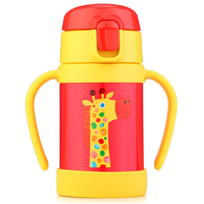 

Tiger Tiger Baby Insulation Cup Baby Drink Cup Smoking Cup Stainless Steel Children&39s Cup With Handle Leakage Cup MCK-A28C-Y Giraffe 280ml