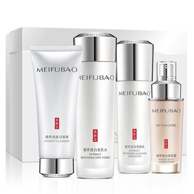 

Beauty skin water white gift box (очищающее средство 100 мл + вода 120 мл + молоко 80 мл + крем 40 мл) (отбеливание скрашивает кожу по уходу за кожей)