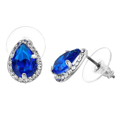 

Yoursfs Sapphire Leverback Earrings "Ocean of Heart"CZ Micro Pave Earrings Jewelry