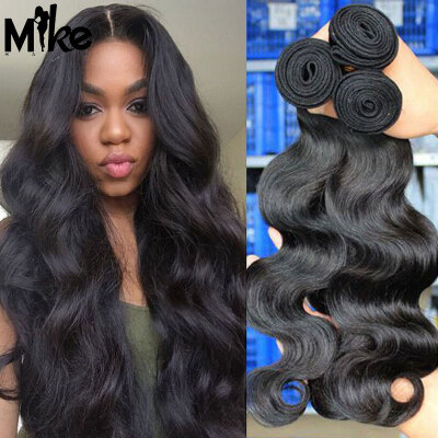 

8A Brazilian Virgin Hair Body Wave Natural Color Unprocessed Brazilian Human Hair Weave 3 Bundles MikeHAIR Brazilian Body Wave