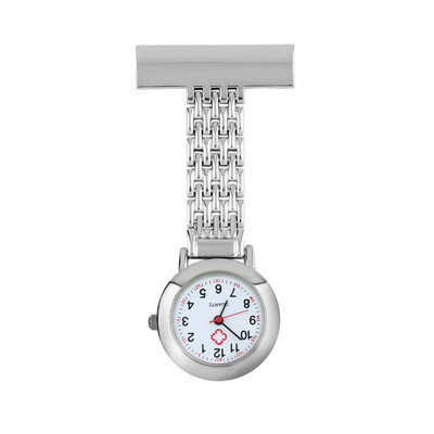 

Stainless Steel Arabic Numerals Quartz Brooch Doctor Nurse Pocket Watch
