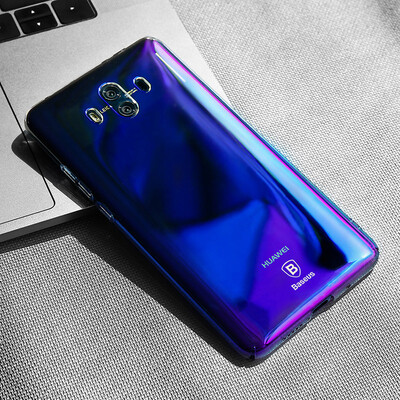 

Baseus Huawei Mate10 mobile phone case protective sleeve gradient fashion men&women hard shell Huawei mate10 all-inclusive anti-drop colorful double-plated shell 47 inches through black