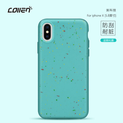 

Collen iPhone x10 Mobile Shell Apple x10 Cover Anti-drop All-inclusive Scrub Spray Antifouling Soft shell Mandatory Green