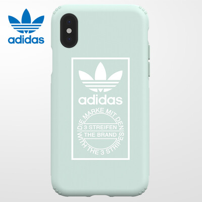 

Adidas iPhoneX Mobile Shell Новая мода Apple X Silicone All-inclusive Clover logo Простой Нескользящий Прочный набор для защиты от падения Mint green