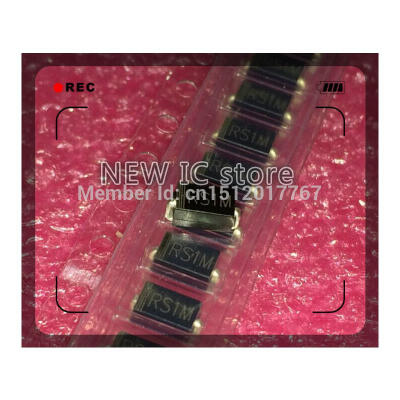 

Free shipping 1000pcs NEW Original SMD RS1M FR107 1A 1000V High Voltage Rectifier Diode DO-214AC SMA