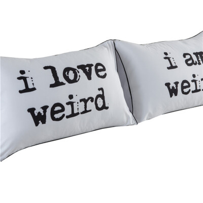 

iDouillet Couples Pillow Cases I LOVE U Печать Романтический подарок к свадьбе Юбилейный день рождения Валентина Набор из 2 стандартных или королевы