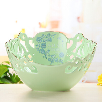 

Ya Cheng Tak arst ceramic fashion creative Wei Liya handmade hollow living room fruit plate large fruit pot 11 inches