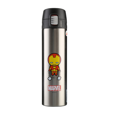 

Lock & Lock LOCK & LOCK Marvel Q version Iron Man insulation cold cup student stainless steel water cup cover cup outdoor kettle cup 390ml LDS320IR