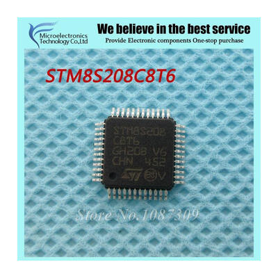 

10PCS free shipping STM8S208C8T6 STM8S208 C8T6 8S208C8T6 8-bit Microcontrollers - MCU Performance LN 8-Bit 24 MHz STM8S MCU