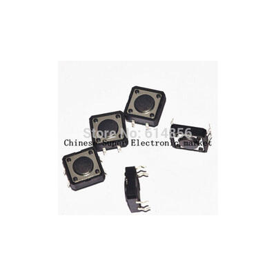 

50PCS DIP 4pins Tactile Push Button Switch 12X12X4.3 mm 12*12*4.3MM