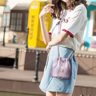 

Toutou Korean version of the personality bucket bag female mini simple wild small bucket bag shoulder slung red small bag 7651 enthusiastic red