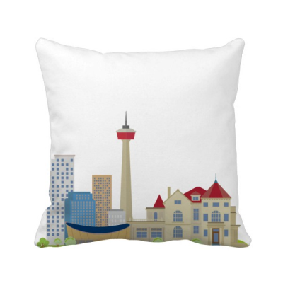 

Canada Landmark&City TV Tower Square Throw Pillow Insert Cushion Cover Home Sofa Decor Gift