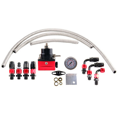 

Ryanstar Racing Adjustable FPR Aluminum Fuel Pressure Regulator with Pressure Gauge