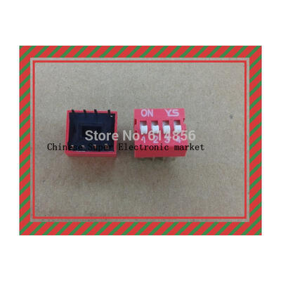 

100pcs 4P 4 Position DIP Switch 2.54mm Pitch 2 Row 8 Pin DIP Switch