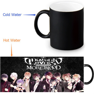 

DIABOLIK LOVERS 350ml/12oz Heat Reveal Mug Color Change Coffee Cup Sensitive Morphing Mugs Magic Mug Milk Tea Cups