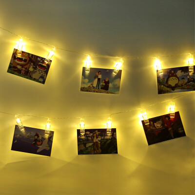 

Led Lights String Lights Creative Photo Folder Lights String Романтические фотографии Folder Color Lights Фото Wall Decoration Battery Lig