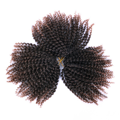 

Marleybob Kinky Curl Crochet Braids 3pcs/pack Synthetic Wigs Ombre Afro Kinky Twist Crochet Hair Braiding Low Temperature Fiber