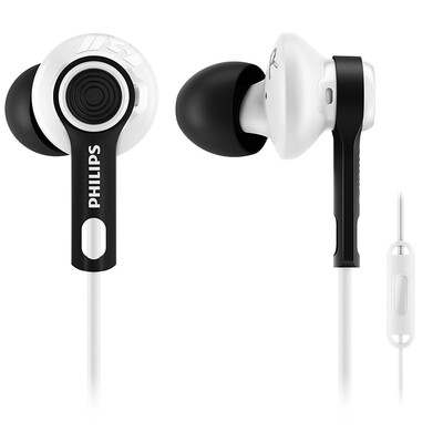 

Philips (PHILIPS) ухо спортивные наушники телефонные звонки SHQ2305 (черный и белый)