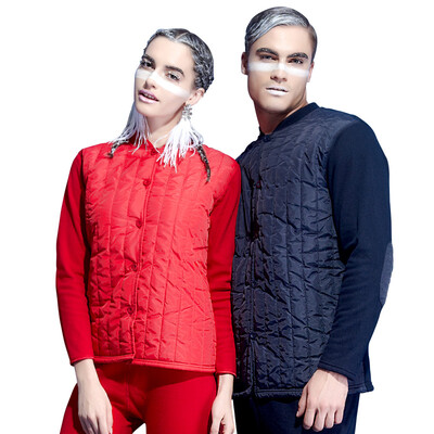 

Antarctic thermal underwear men&women feather silk cotton cardigan gold cashmere warm mothers installed large size plus cashmere thick youth in the elderly thermal underwear suit NY9211 female red