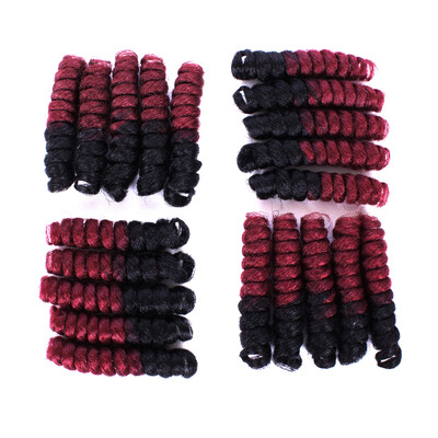 

10Inch Curlkalon Crochet Hair Crochet Braids Spiral Curly Natural Hair Ombre Bouncy Curl Twist Synthetic Hair(saniya)