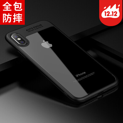 

STRYFER Apple x 10 mobile phone shell iphone x 10 mobile phone case crystal color series all-inclusive drop-resistant acrylic transparent men&women soft shell - black