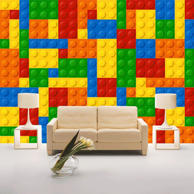 

Пользовательский размер 3D Обои для стен Обои для гостиной Lego Bricks Детский магазин игрушек для спальни Нетканая роспись обоев для обоев