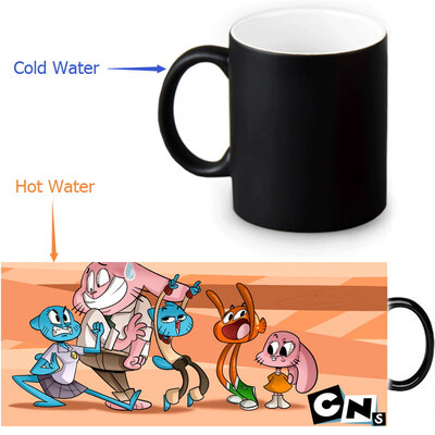

The Amazing World of Gumball 350ml12oz Heat Reveal Mug Color Change Coffee Cup Sensitive Morphing Mugs Magic Mug Milk Tea Cups