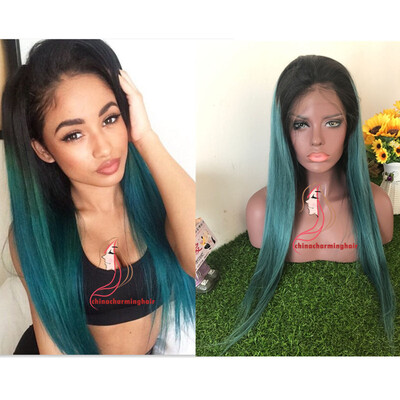 

Straight Ombre Glueless Lace Front Human Hair Wigs For Black Women 10-24 Inch Remy Hair Brazilian Lace Wig Bleached Knots
