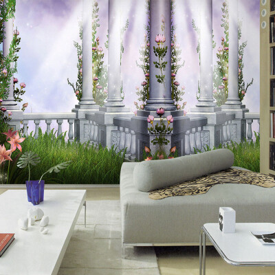 

3D-обои для рабочего стола Custom Mural Нетканый европейский стиль Римская колонка 3D-стереоскопическая гостиная ТВ-фоном Главная страница Wall Paper