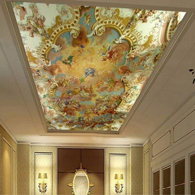 

Custom 3D Photo Mural Wallpaper European Style Hotel Living Room Bedroom Ceiling Wall Mural Painting Art Wallpaper Home Decor