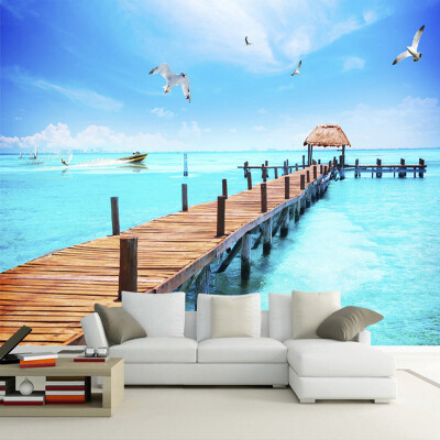 

Custom Photo Wall Paper Blue Sky White Clouds Nature Landscape 3D Wallpaper For Living Room Bedroom Mural Wall Papers Home Decor