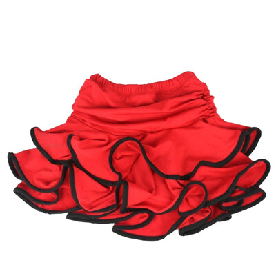

Girls Latin Dance Skirt Ballroom Samba Chacha Dancing Dress inside with shorts Kids Mini Skirt more color sell