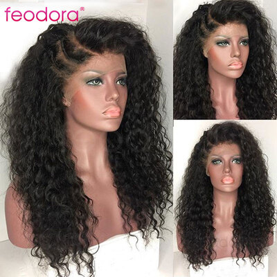 

Full Lace Human Hair Wigs For Black Women Glueless Lace Front Wig Curly Brazilian Virgin Natural Full Lace Wigs With Baby Hair