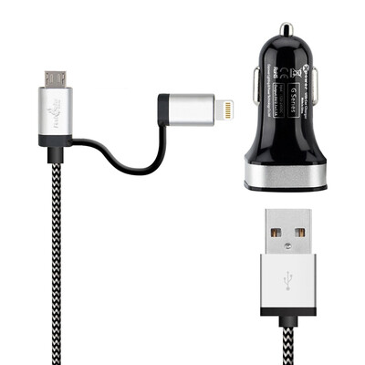 

FirstSeller МФО молнии для USB дата кабель зарядного устройства USB разъем+5В для GPS 3.6 В Г5 два порта USB мини адаптер зарядное устройство от iphone5/6
