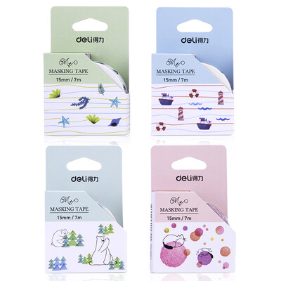 

Deli deli simple series 7m × 15mm PDA&paper tape color stationery tape color random HZ012