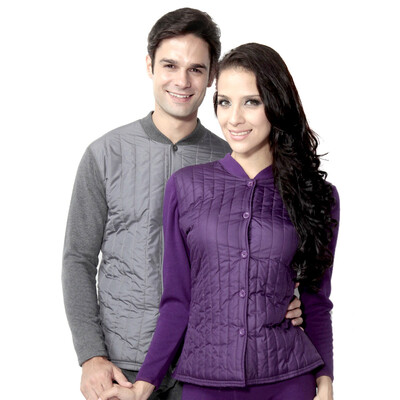 

Antarctic people warm underwear men&women feather silk cardigan gold cashmere warm armor mother plus large plus velvet thickening youth middle-aged thermal underwear set NY9211 female purple XXXL
